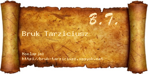 Bruk Tarziciusz névjegykártya